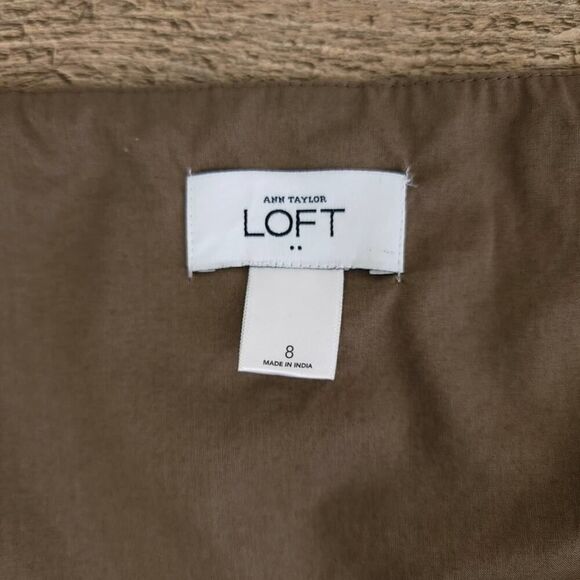 LOFT Gray Sleeveless Fit & Flair Midi Dress Size 8 - Picture 9 of 10